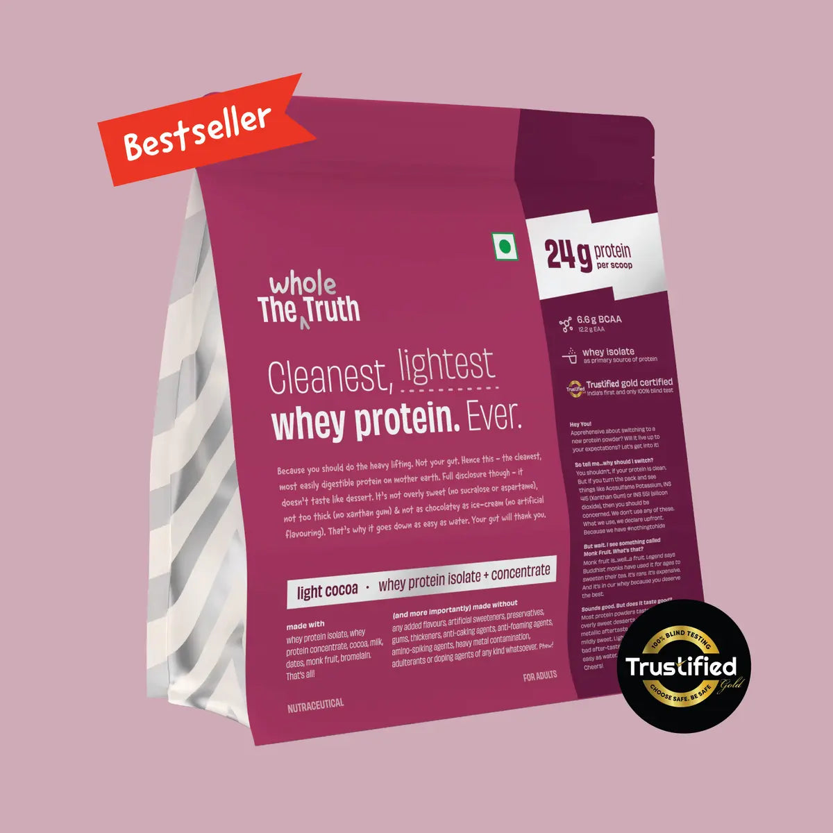 The Whole Truth 24g Protein Powder Pack of 1Kg 