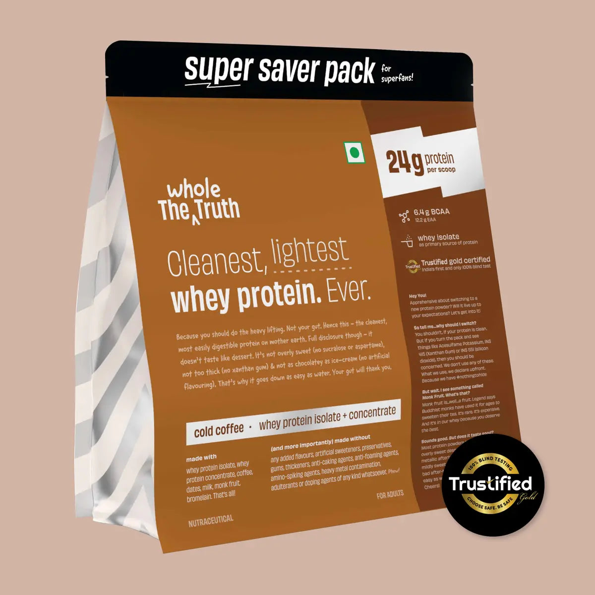 WholeTruth 24g Protein Powder Pack of 2 KG 24gram