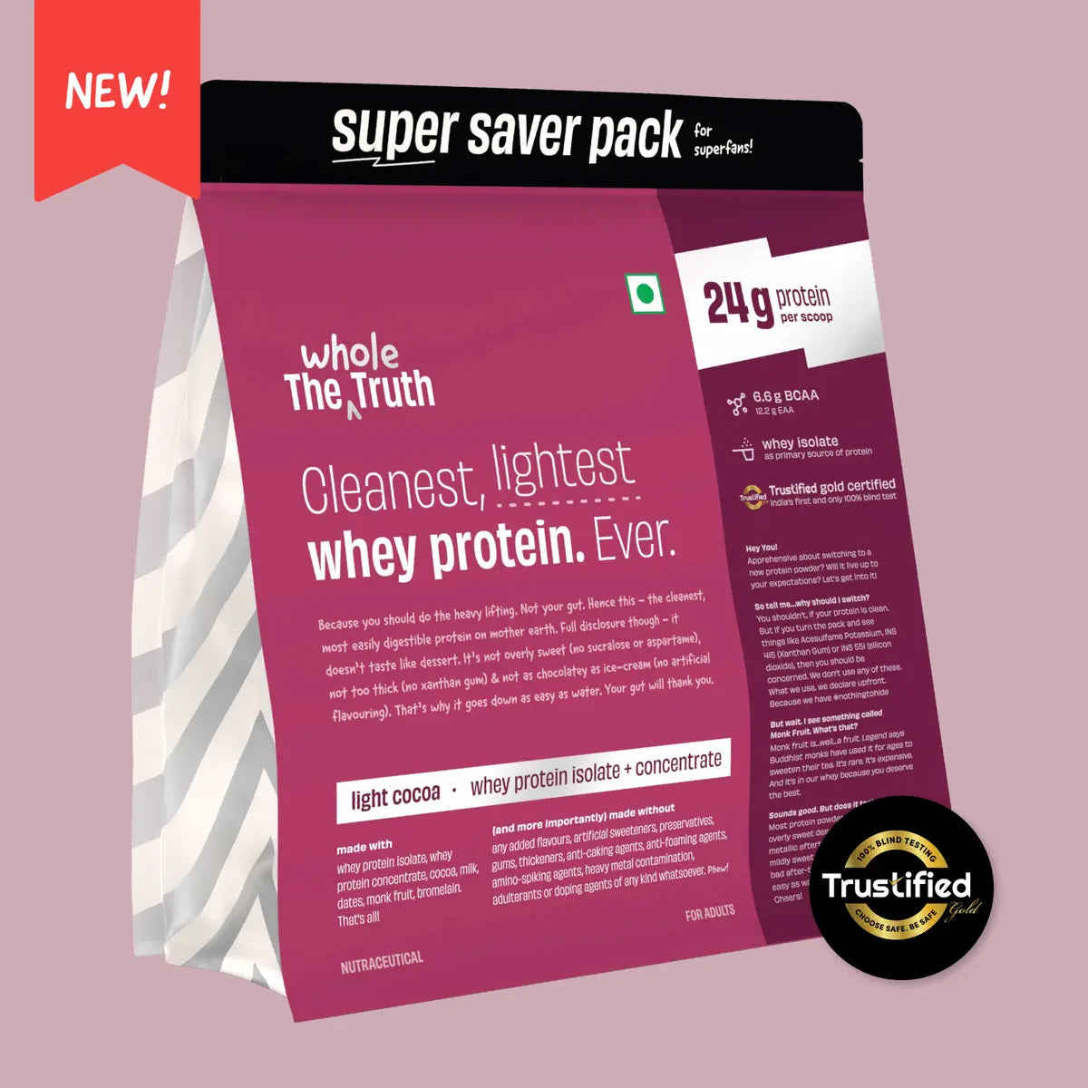 The Whole Truth 24g Protein Powder Pack of 2 KG 