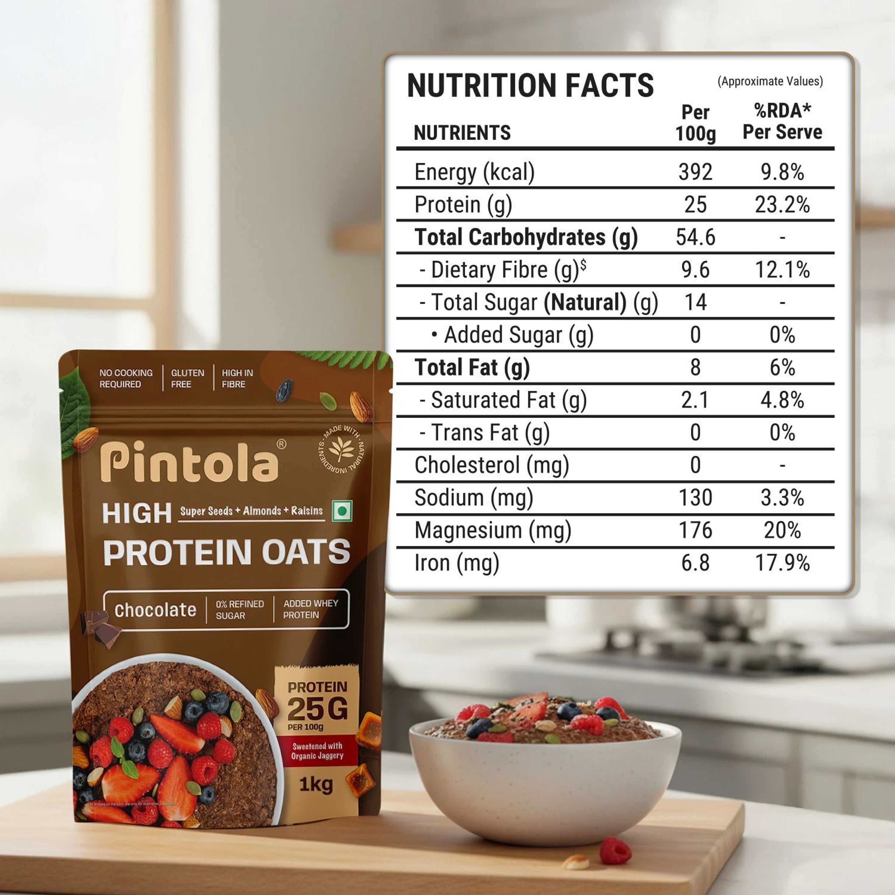 Pintola high protein oats 24gram