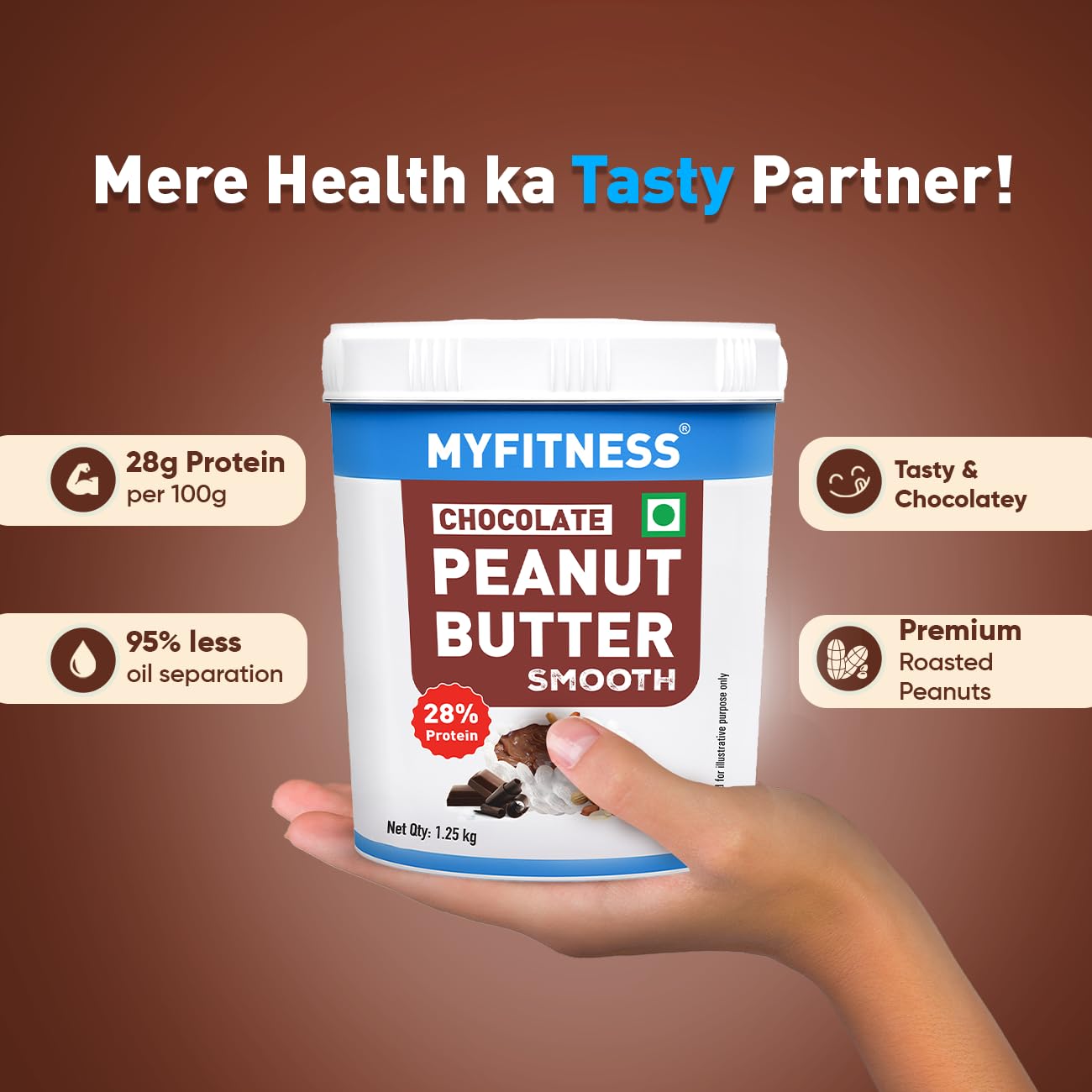 MYFITNESS Peanut Butter Chocolate Flavour 1.25Kg 24gram