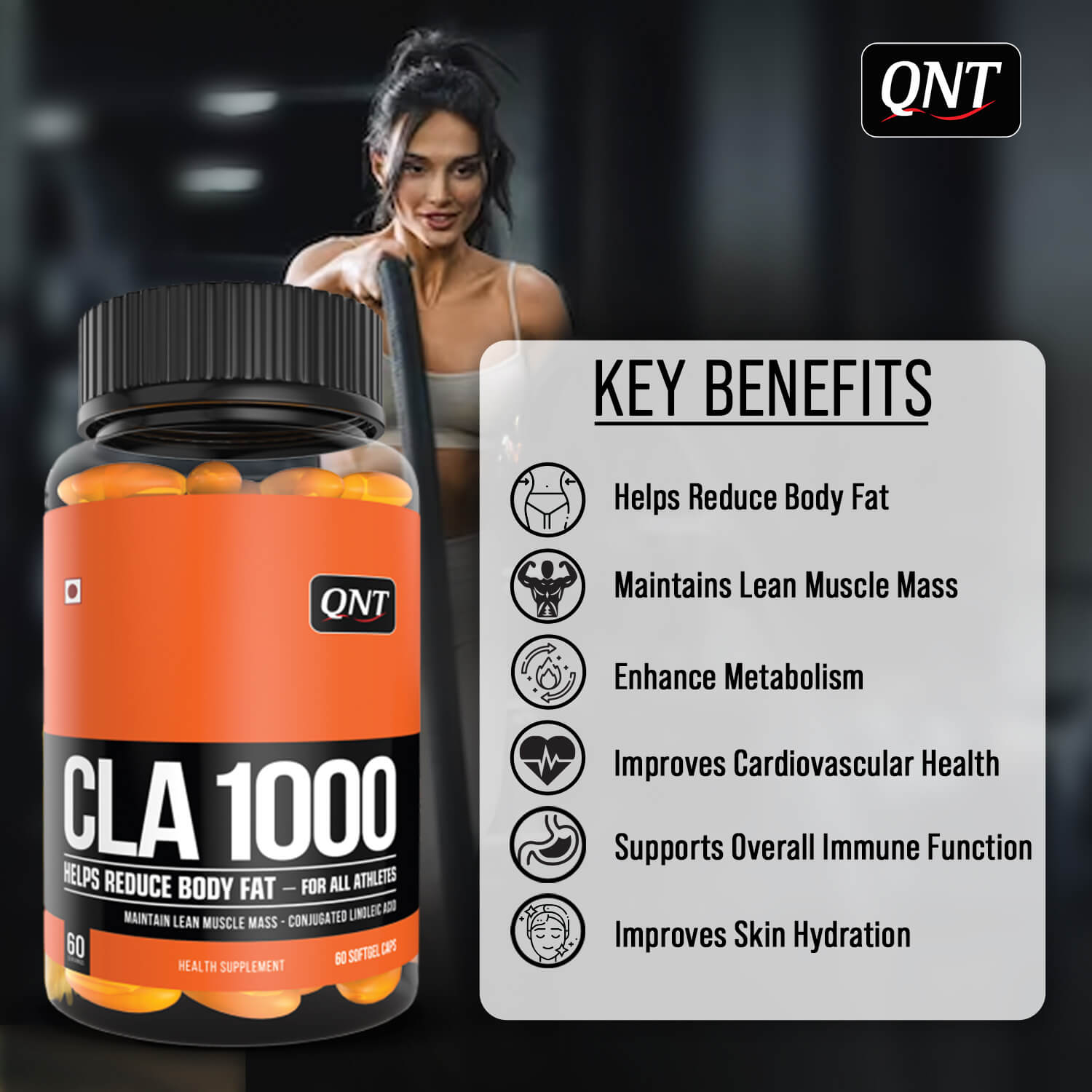 QNT CLA 60 SOFTGELS 24gram