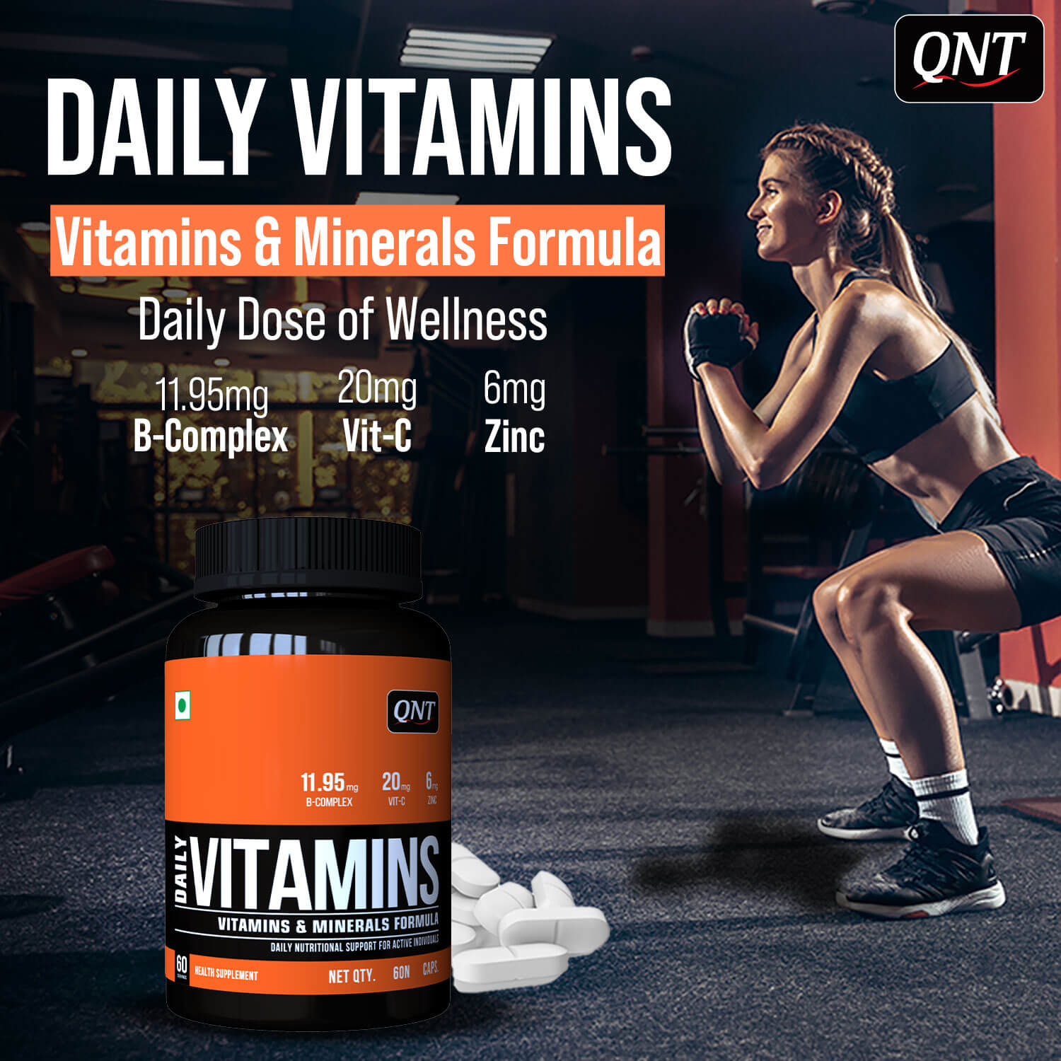 DAILY VITAMINS | COMPLETE VITAMINS & MINERALS FORMULA | 60 CAPS 24gram