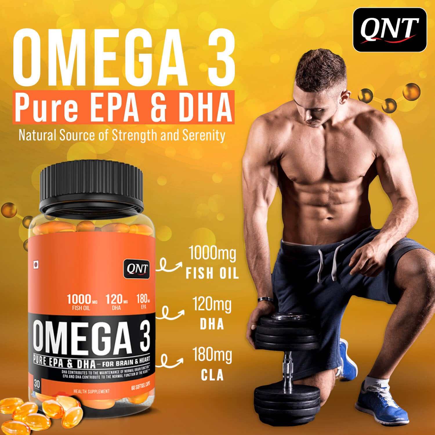 OMEGA 3 FISH OIL | 60 SOFTGELS 24gram