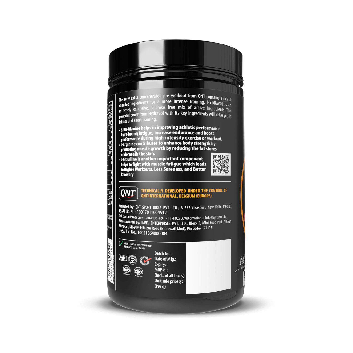 HYDRAVOL PRE WORKOUT POWDER 400 G 24gram