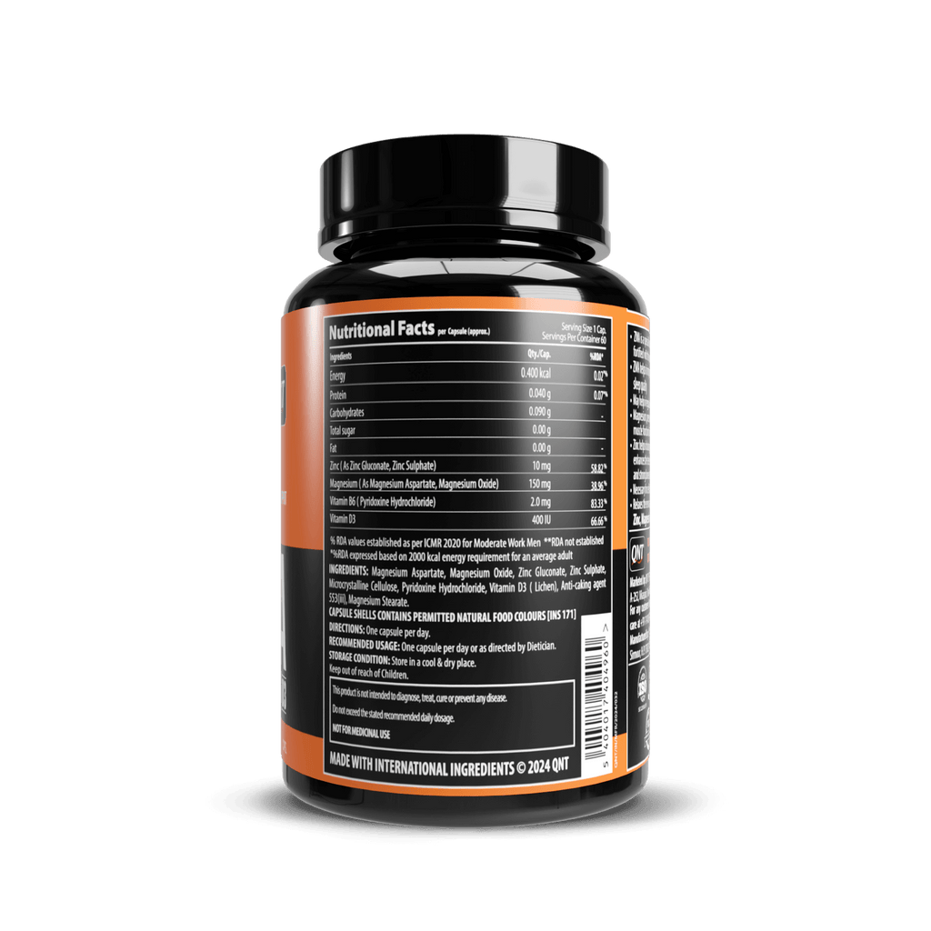 ZMA (ZINC MAGNESIUM ASPARTATE) VIT B6 WITH D3 | 60 CAPS 24gram