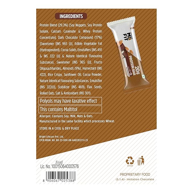 MuscleBlaze 20g Protein Bar Pack of 6 24gram