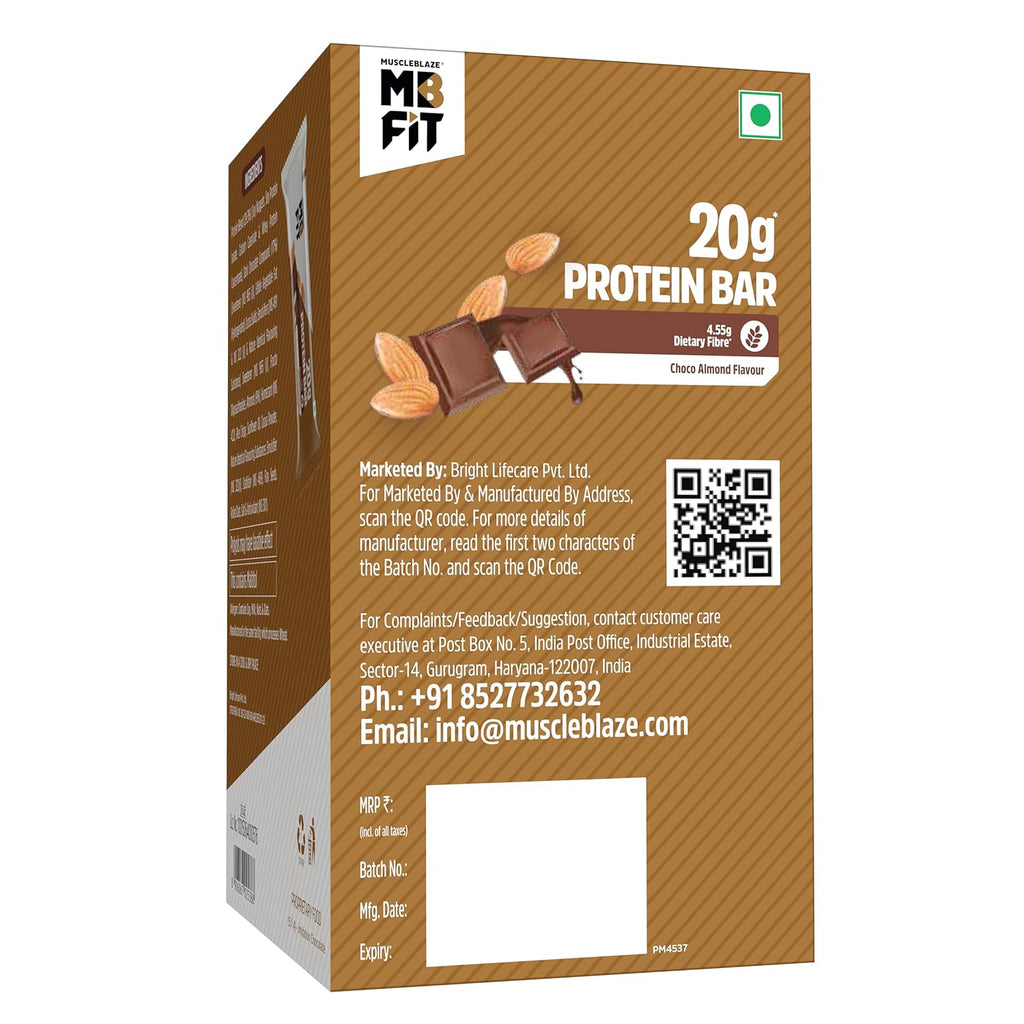 MuscleBlaze 20g Protein Bar Pack of 6 24gram