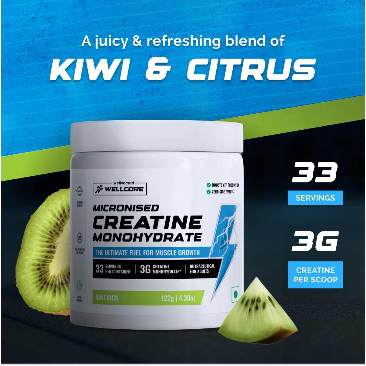 Wellcore - Pure Micronised Creatine Monohydrate 24gram
