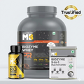 MuscleBlaze Biozyme Whey PR + Multivitamins [ 5 in 1 ] + Omega Triple Strength 24gram
