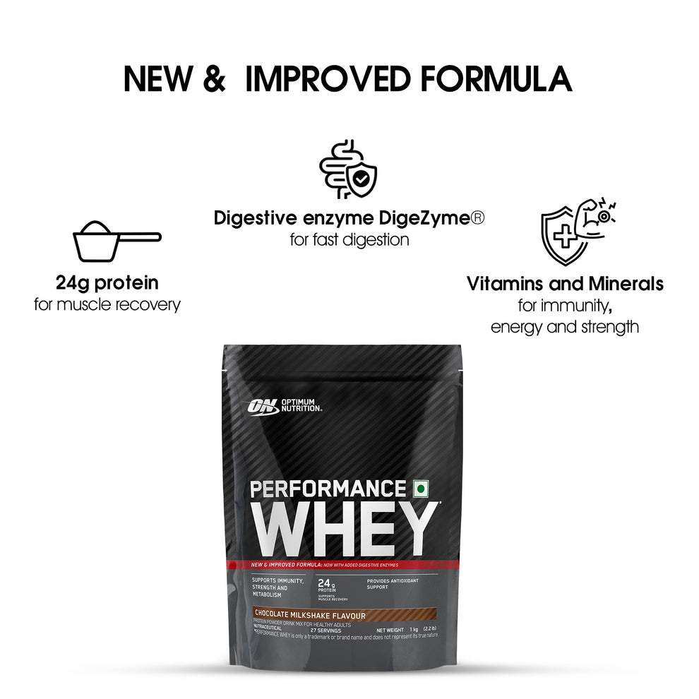 ON Performance Whey Protein Powder Chocolate Milkshake 24gram