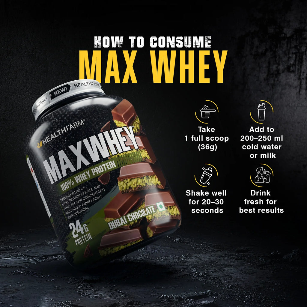 Healthfarm Maxwhey 24g Protein 2 KG 24gram