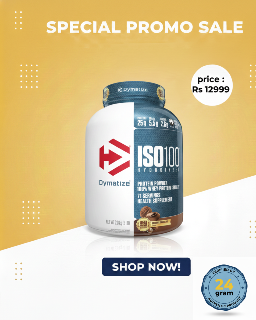 Dymatize ISO 100 5lbs 24gram