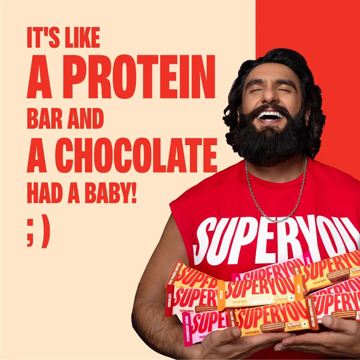 SuperYou Assorted Protein Wafer Bars (Pack of 10) 24gram