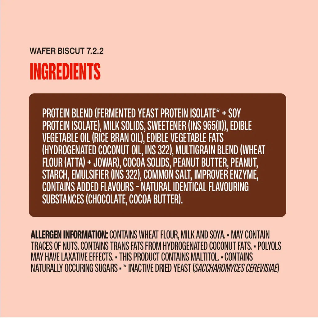 Superyou Nutty Chocolate Mega Protein Wafer Bar (Pack of 6) 20G Protein 24gram