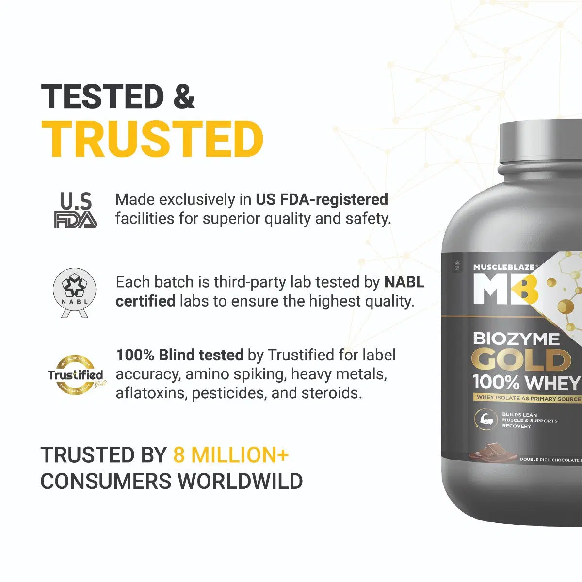 MuscleBlaze Biozyme Gold 100% Whey 24gram