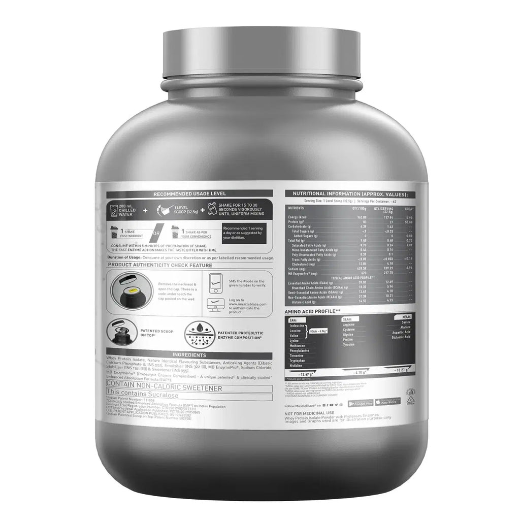 MuscleBlaze Biozyme Iso-Zero 24gram