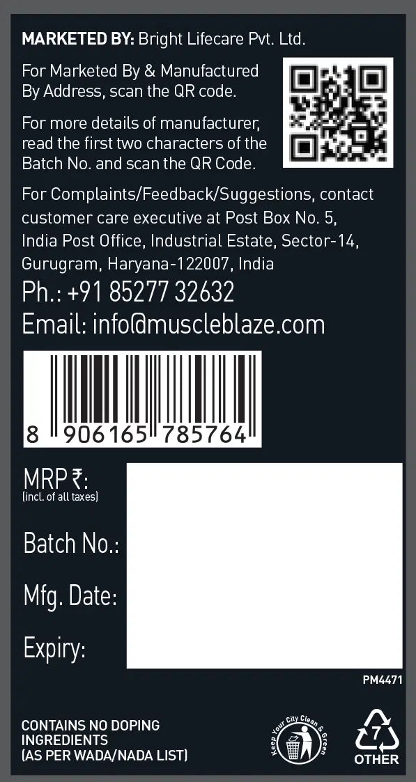 MuscleBlaze Creatine Monohydrate CreAMP 24gram