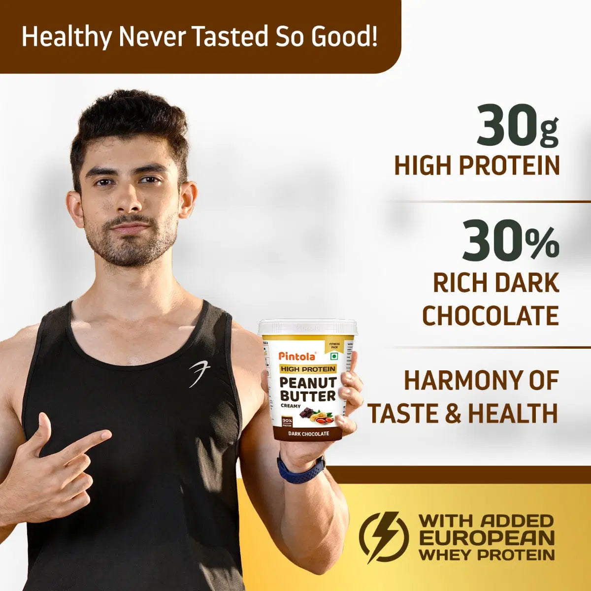 Pintola HIGH Protein Peanut Butter Dark Chocolate 1Kg 24gram