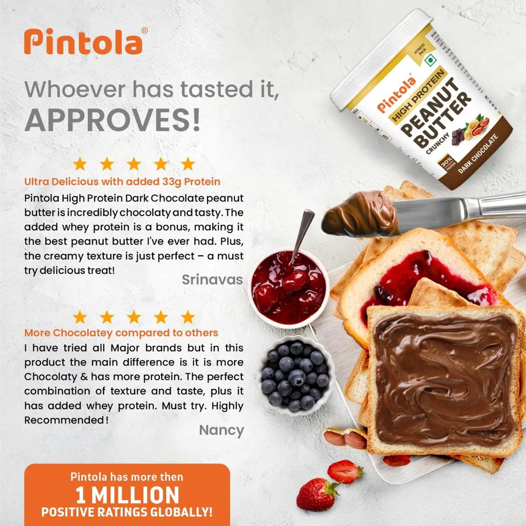 Pintola HIGH Protein Peanut Butter Dark Chocolate 1Kg 24gram