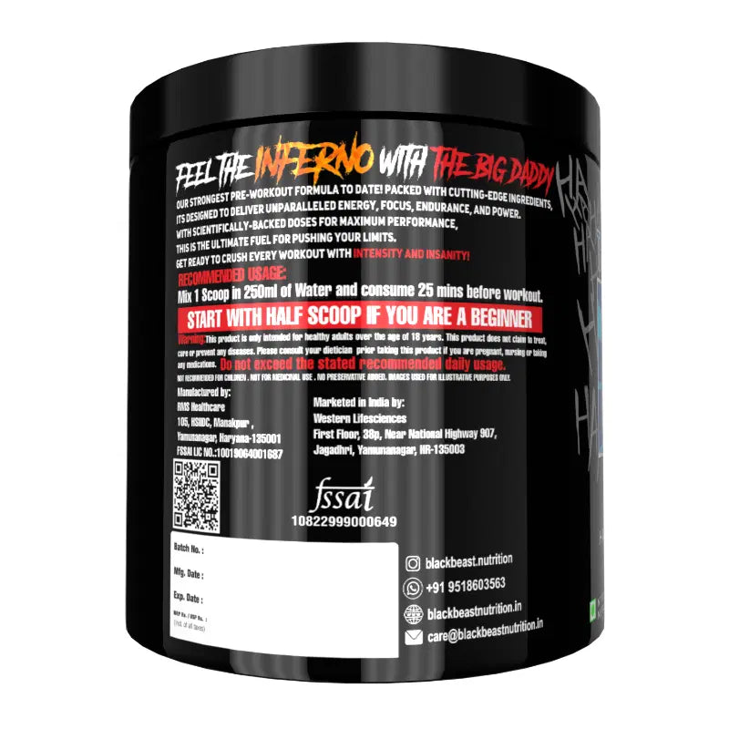 Black Beast The Big Daddy Inferno Pre Workout 24gram