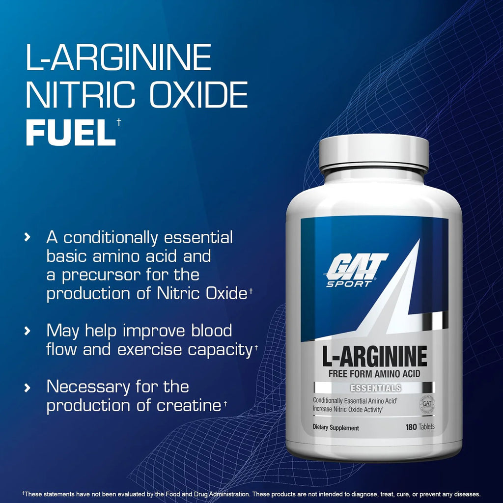 GAT L-ARGININE 180 Tablets 24gram