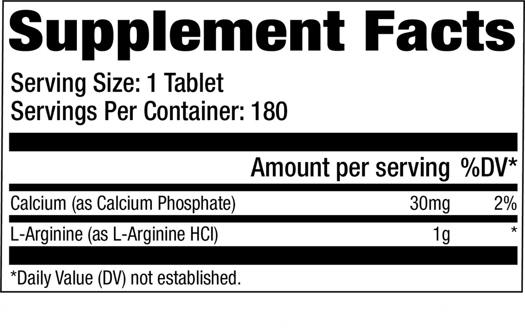 GAT L-ARGININE 180 Tablets 24gram