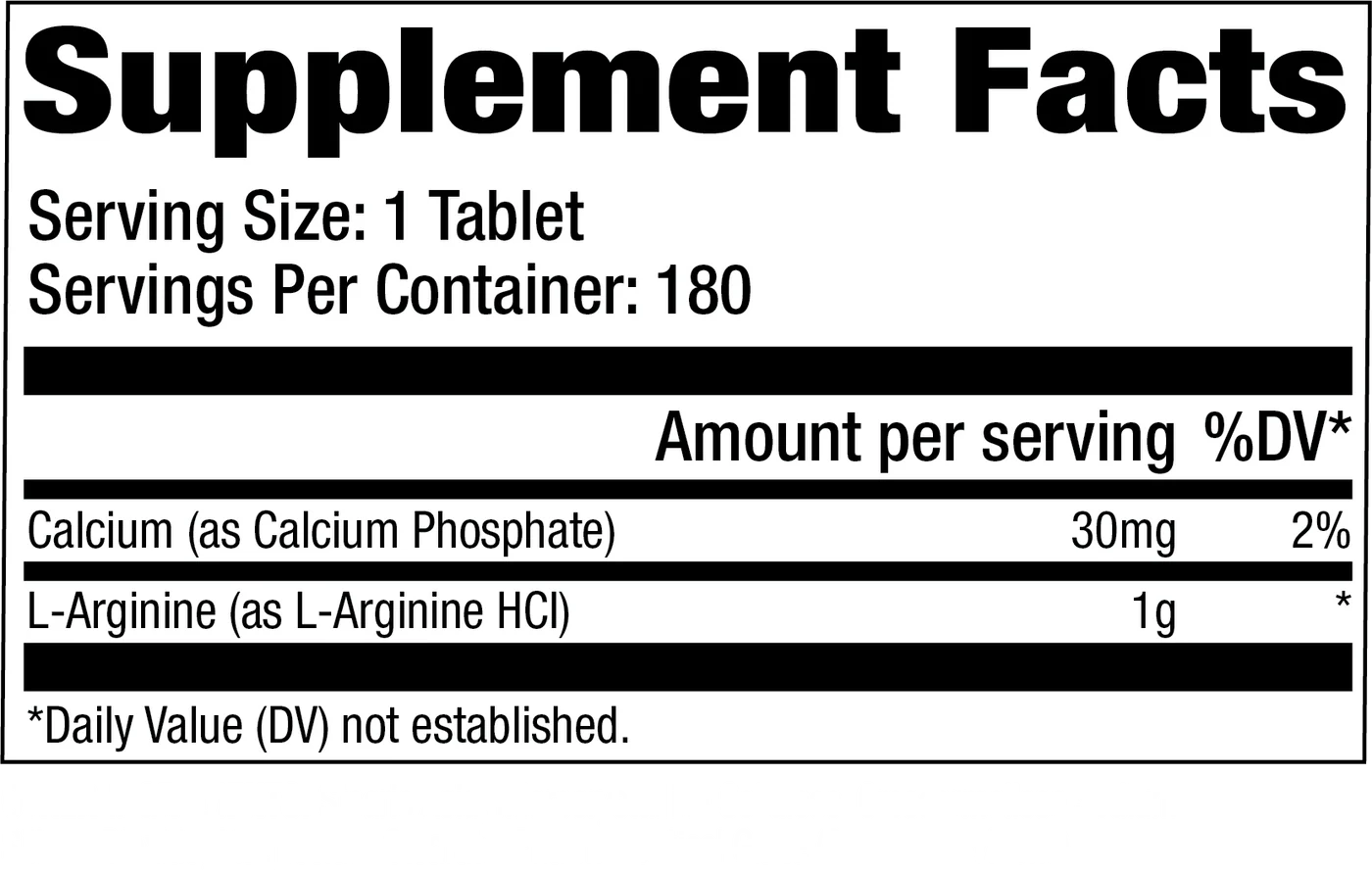 GAT L-ARGININE 180 Tablets 24gram