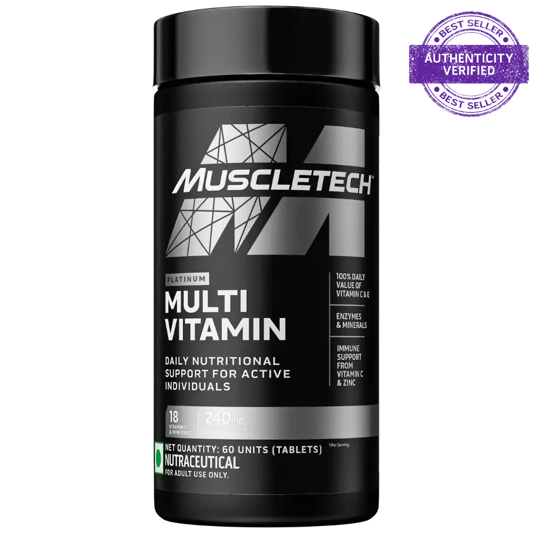 Muscletech Nitro Tech Ripped [1.8 KG] + Omega [100 Tablets] + Multivitamins [60 Tablets] 24gram