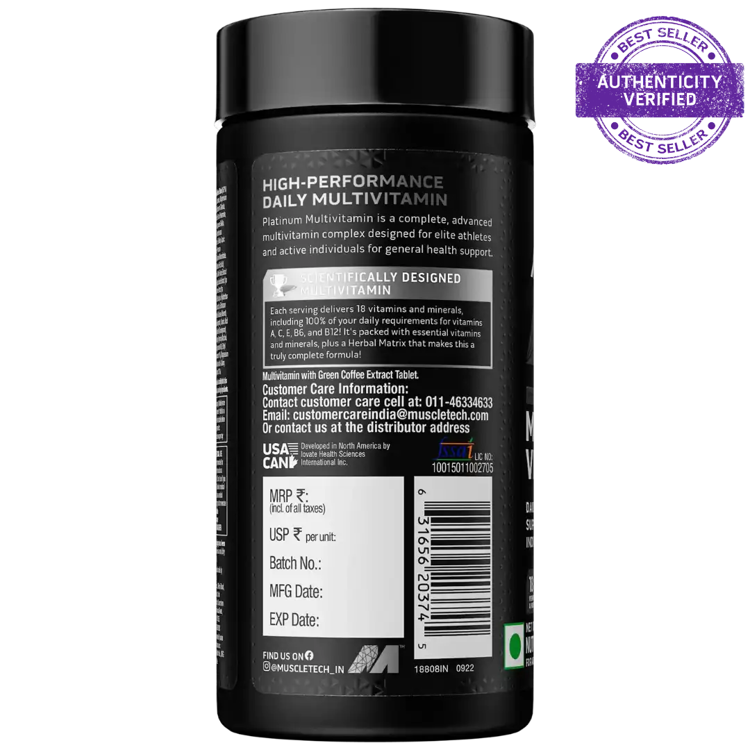 Muscletech™ Platinum Multivitamin 60 Units 24gram