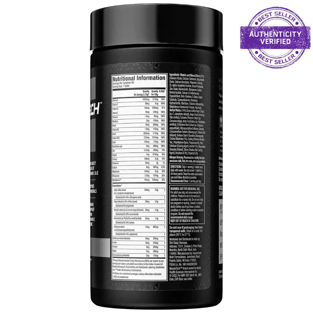 Muscletech™ Platinum Multivitamin 60 Units 24gram