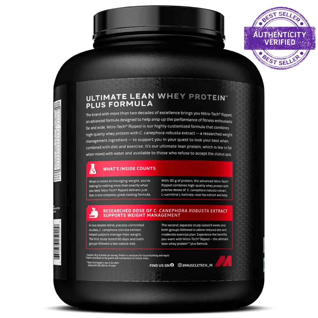 MuscleTech™ Nitro-Tech™ Ripped Whey Protein Powder 24gram