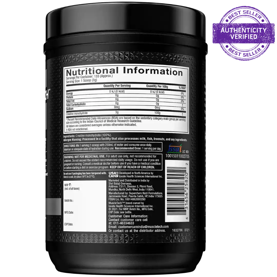 Muscletech™ Platinum 100% Creatine 250gm 24gram