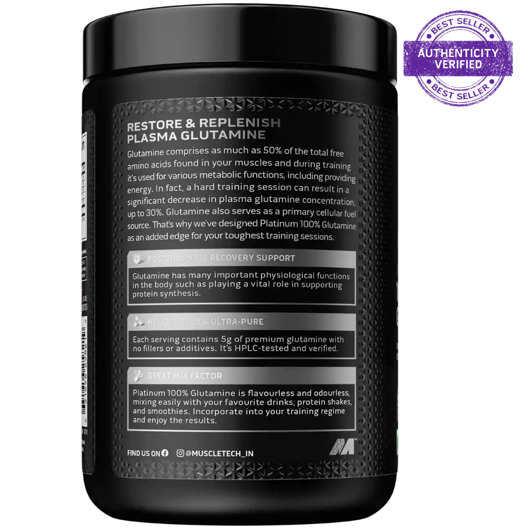 Muscletech™ Platinum 100% Glutamine 250gm 24gram