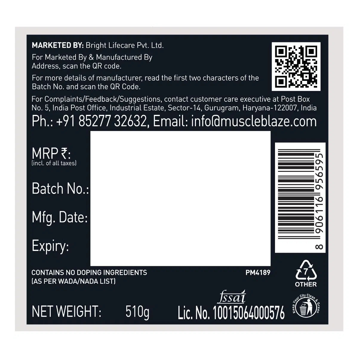 MuscleBlaze Pre Workout WrathX 24gram