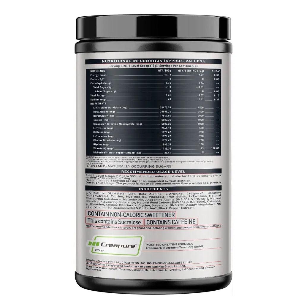 MuscleBlaze Pre Workout WrathX 24gram