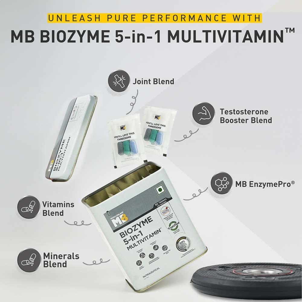 MuscleBlaze Biozyme 5 in 1 Multivitamin 24gram