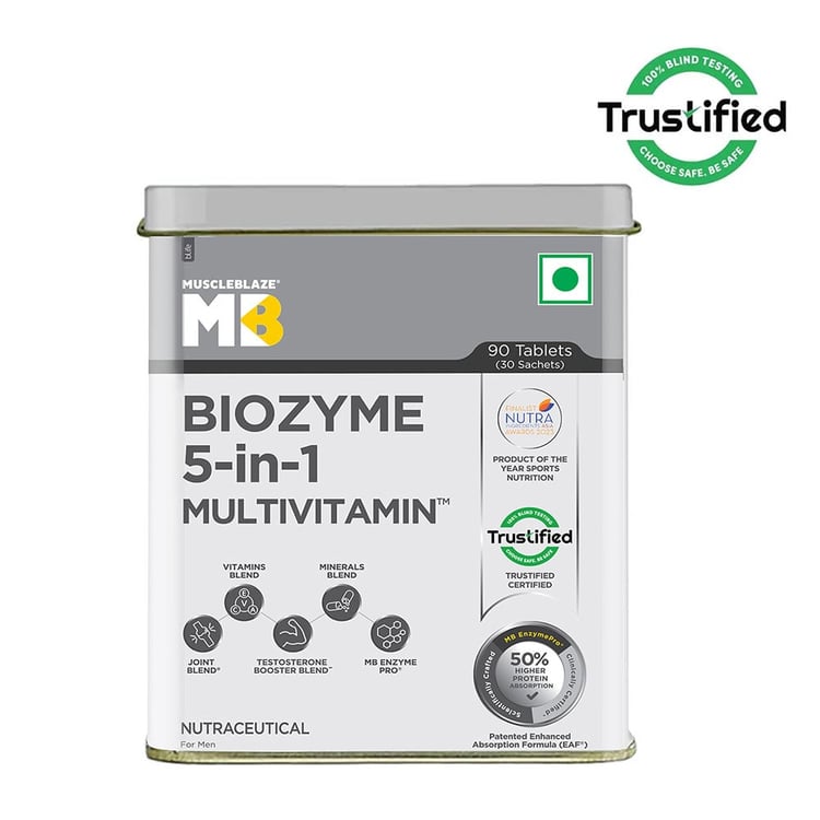 MuscleBlaze Biozyme 5 in 1 Multivitamin 24gram