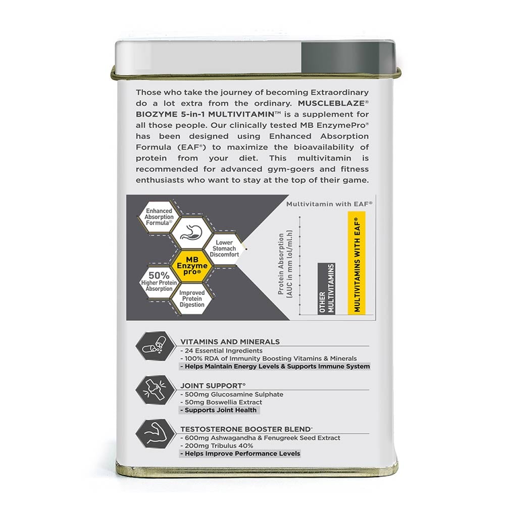 MuscleBlaze Biozyme 5 in 1 Multivitamin 24gram