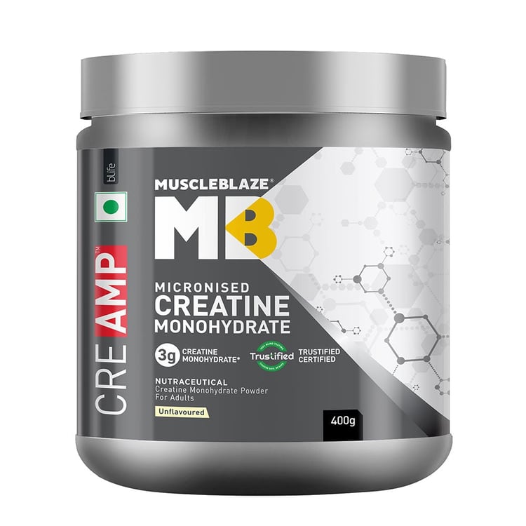 MuscleBlaze Creatine Monohydrate CreAMP Unflavoured 24gram