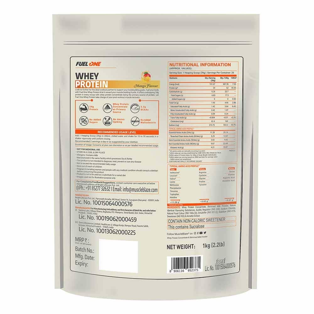 MB Fuel One Whey Protein Powder 24gram