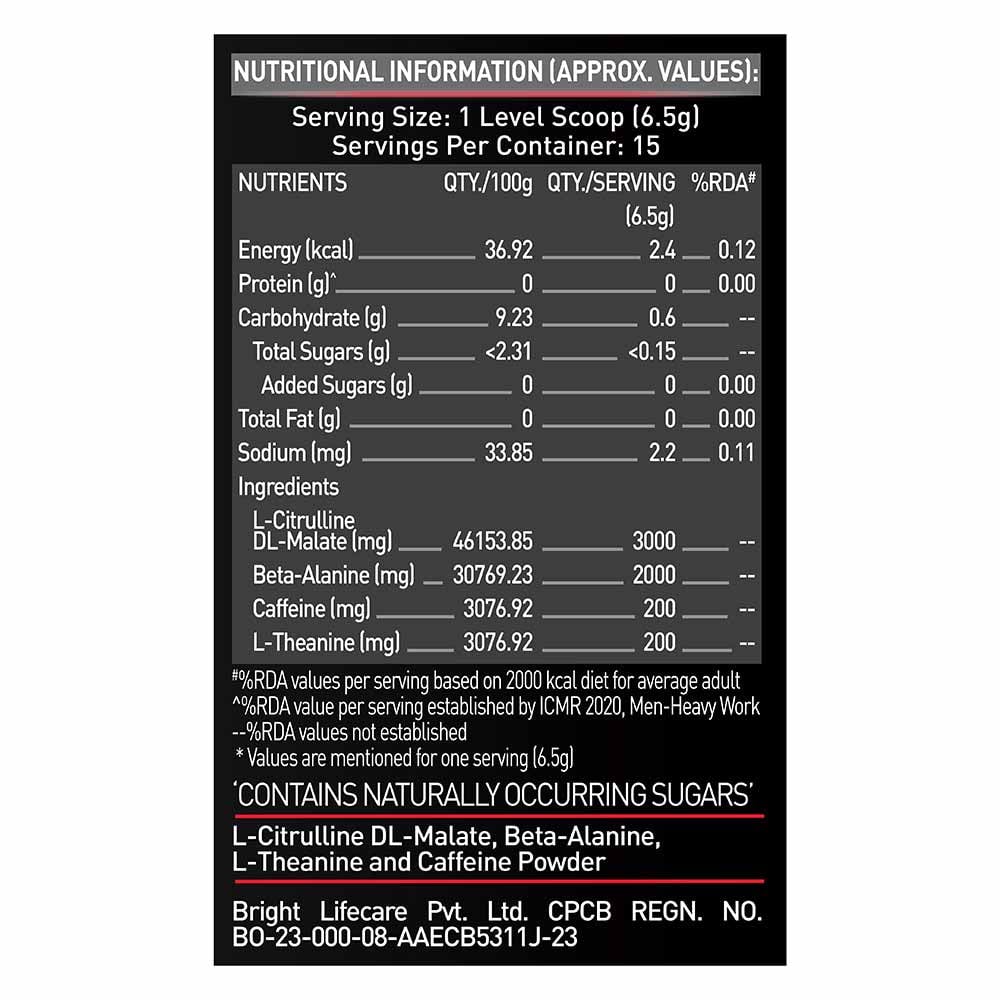 MuscleBlaze PRE Workout 200 Xtreme 24gram