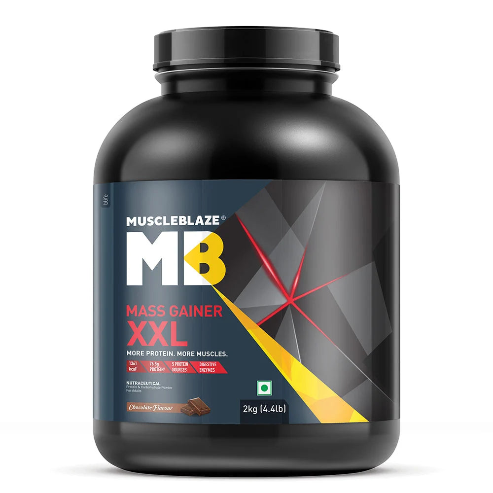MuscleBlaze Mass Gainer XXL with Complex Carbs and Proteins in 3:1 ratio 24gram