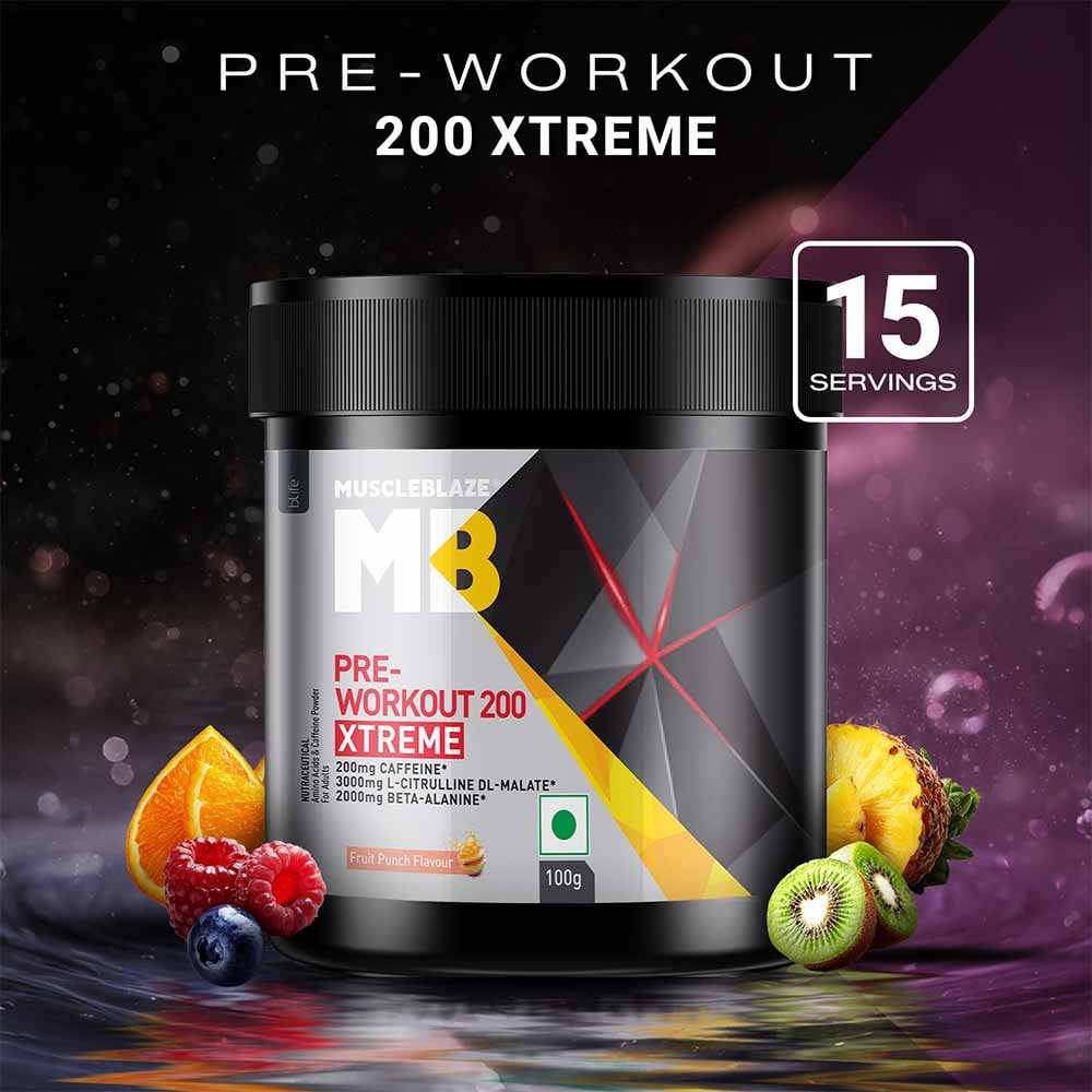 MuscleBlaze PRE Workout 200 Xtreme 24gram