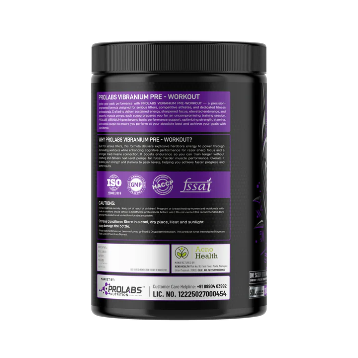 VIBRANIUM PRE WORKOUT 30 TABLETS 24gram