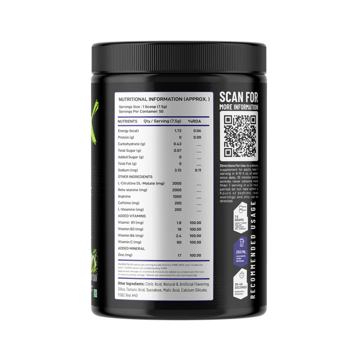 VIBRANIUM-X PRE WORKOUT 50 SERVINGS 24gram