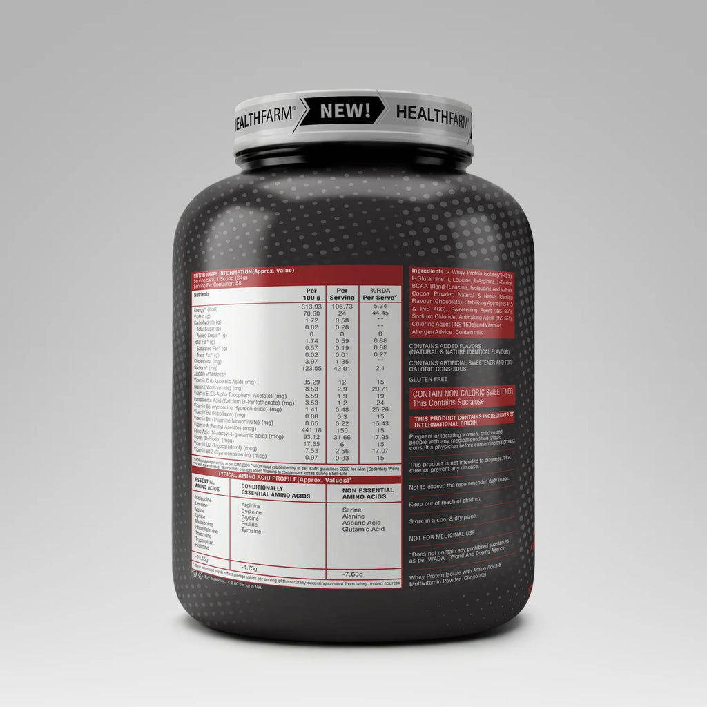 Healthfarm ISOMAX Whey Isolate 2 KG 24gram